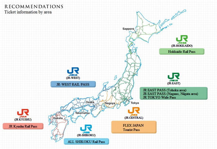 JR PASS map